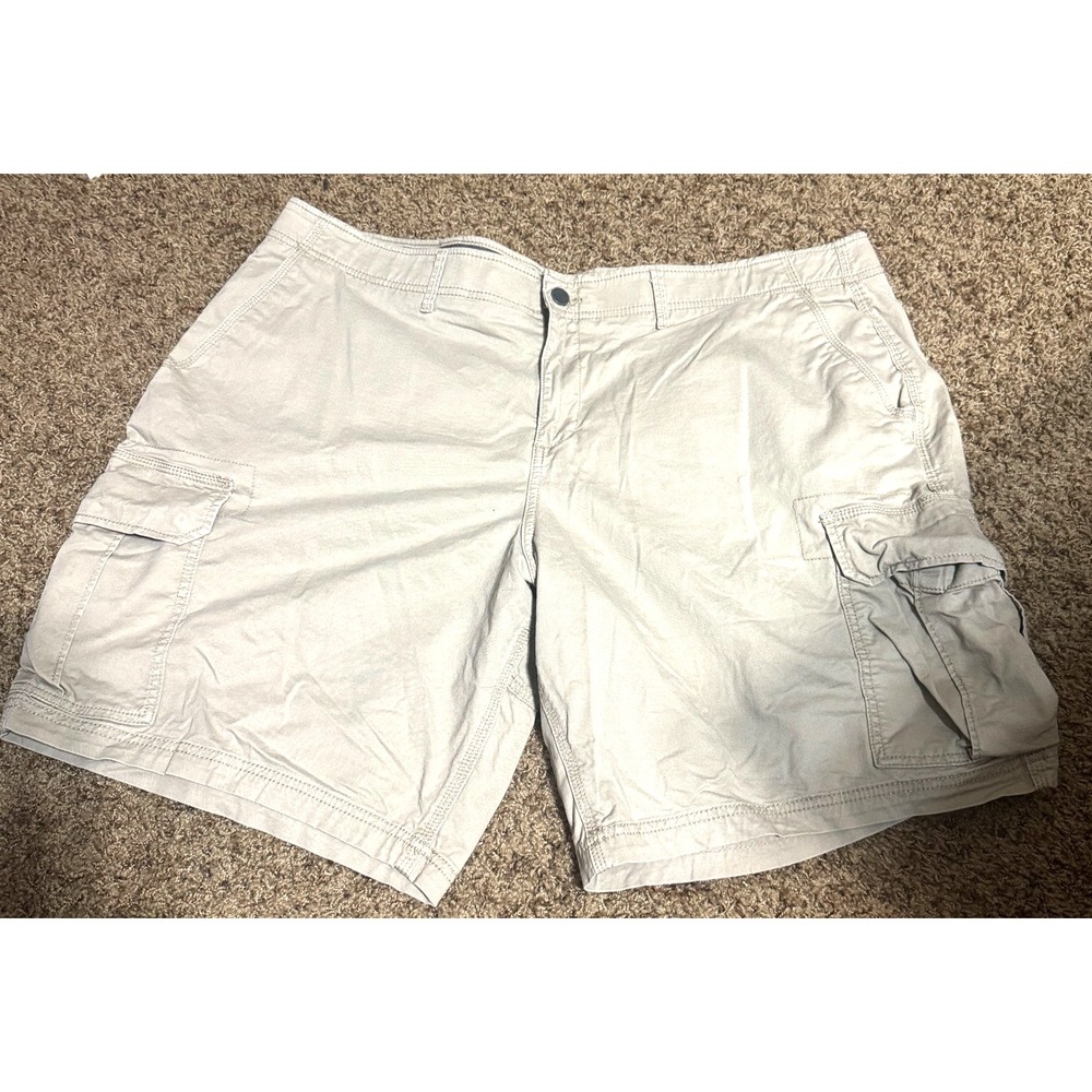 George Mens Cargo Shorts 46x10 Beige Utility Gorpcore Stretch khaki